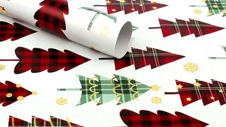 Carta da regalo pregiata serie natalizia/carta in foglio di alluminio