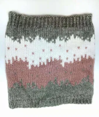 Snood scaldacollo jacquard lavorato a maglia alla moda per ragazze, inverno caldo